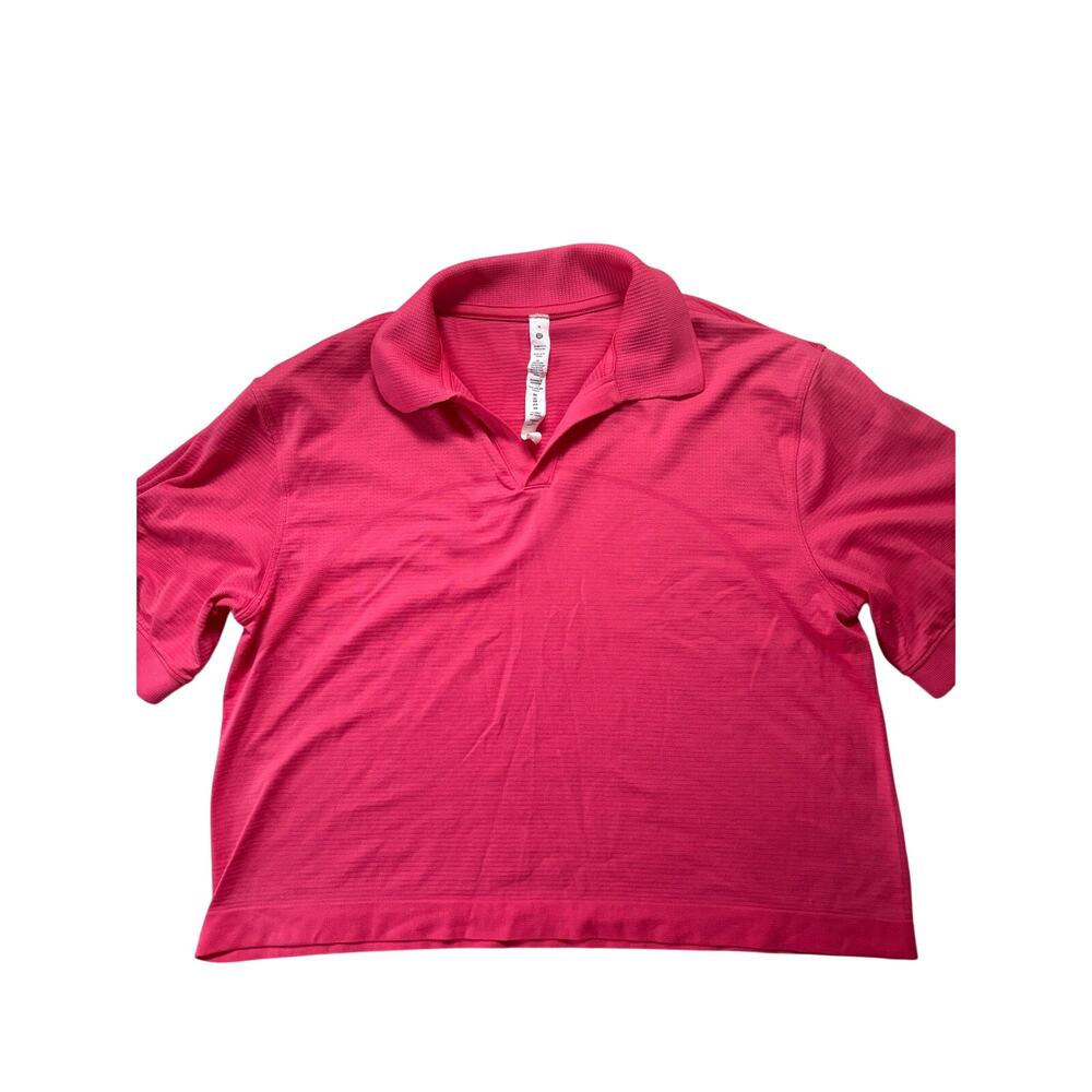 lululemon Swiftly Tech Short Sleeve Polo Pink Golf Tennis Athletic Top